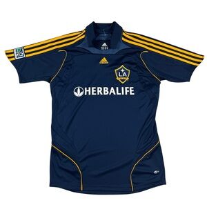 Vintage Adidas Los Angeles Galaxy David Beckham 2008 Soccer Jersey Mens Small